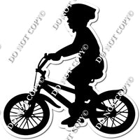 Boy or Girl on a Bike Silhouette w/ Variants