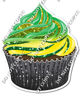 Chocolate Cupcake - Green & Yellow Ombre w/ Variants