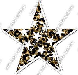 Gold Leopard with Star Pattern Star