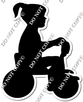 Girl on Toy Bike Silhouette w/ Variants