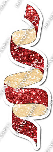 Champagne & Red Streamer - Style 1| Sign Swag USA