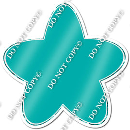 Rounded Flat Teal Star