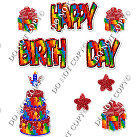 10 pc Happy Birthday - Swift - Building Block & Red Flair-hbd0309