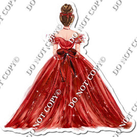 Women in Flowing Red Dress