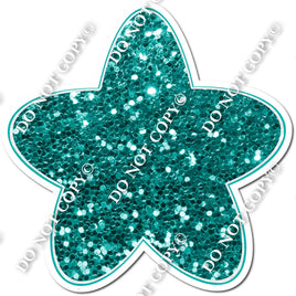 Rounded Sparkle Teal Star
