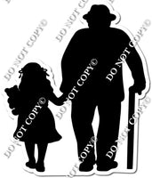 Grandpa & Granddaughter Silhouette