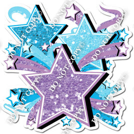 Lavender, Caribbean, & Baby Blue Star Bundle