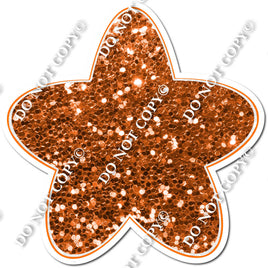 Rounded Sparkle Orange Star