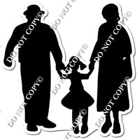 Grandparents & Granddaughter Silhouette