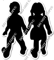 Kids Holding Hands Silhouette w/ Variants