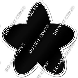 Rounded Flat Black Star