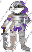Purple Armor Suit Holding Sword Cut Out w/ Variant