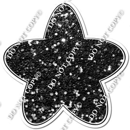 Rounded Sparkle Black Star