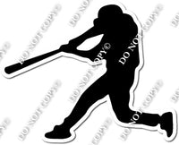 Baseball Player - Hitting Silhouette w/ Variants