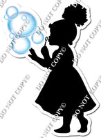 Girl with Bubbles Silhouette w/ Variants