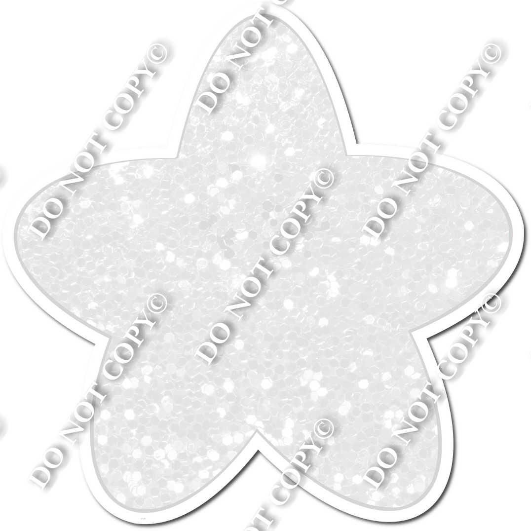 Rounded Sparkle White Star| Sign Swag USA