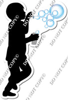 Boy with Bubbles Silhouette w/ Variants