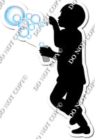Boy with Bubbles Silhouette w/ Variants