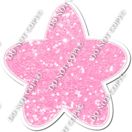 Rounded Sparkle Baby Pink Star