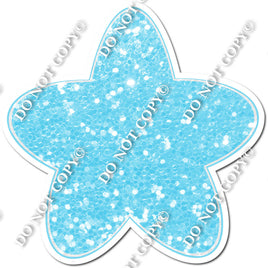 Rounded Sparkle Baby Blue Star