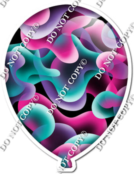 Lava Lamp - Pink, Teal, Purple Balloon