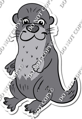 Grey Otter Sitting