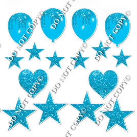 16 pc Caribbean Sparkle Flair Set Flair-hbd0377