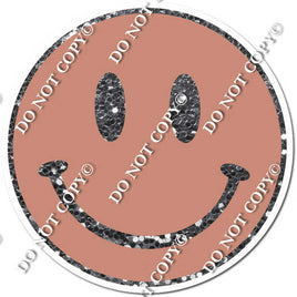 Sparkle Silver & Rose Gold Smiley Face
