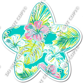 Rounded Green Floral Star