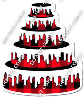 Red Plaid Cake