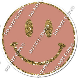 Sparkle Gold & Rose Gold Smiley Face