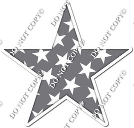 Flat Grey with Star Pattern Star