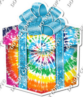 Sparkle - Tie Dye Box & Caribbean & Baby Pink Ribbon Present - Style 4