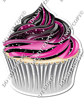 Vanilla Cupcake - Hot Pink & Black Ombre w/ Variants