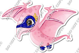 Pink Pterodactylus with Blue Mask