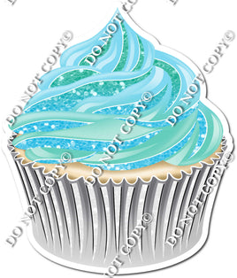 Vanilla Cupcake - Mint & Baby Blue Ombre w/ Variants