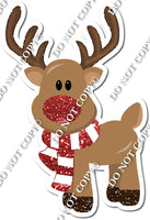 Standing Reindeer with Red Nose & Red Scarf w/ Variants