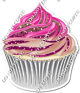 Vanilla Cupcake - Hot Pink & Rose Gold Ombre w/ Variants