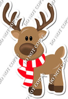 Standing Reindeer with Flat Red Scarf w/ Variants