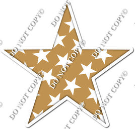Flat Gold with Star Pattern Star