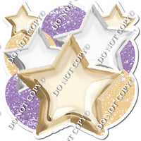 Champagne & Lavender Balloon & star bundle