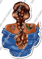 Dark Skin Tone Woman with Braid & Tattoos w/ Variant