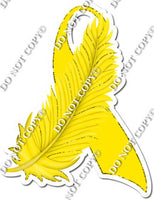 Yellow Ribbon With Feather w/ Variant