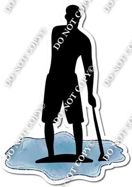 Paddle Boarding Man Silhouette w/ Variants