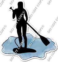 Paddle Boarding Woman Silhouette w/ Variants