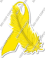 Yellow Ribbon With Feather w/ Variant