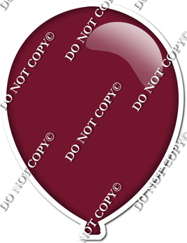 Flat - Burgundy Balloon - Style 1