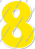 30" - XL KG Individual Flat Yellow Numbers