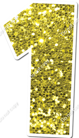 30" Individuals - Yellow Sparkle