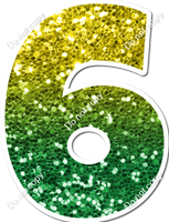 LG 23.5" Individuals - Yellow / Green Ombre Sparkle